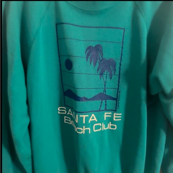 VINTAGE Santa Fe turquoise green sweatshirt - Picture 2 of 4